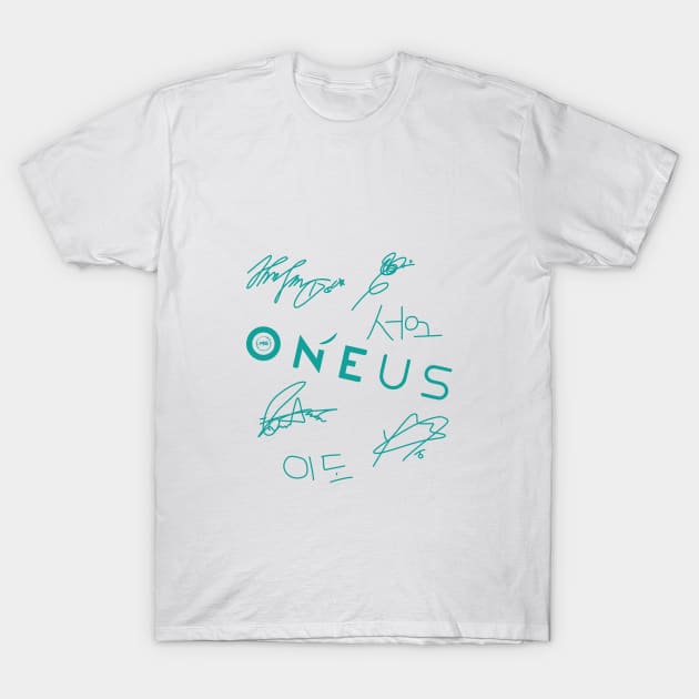 fanart signature of the oneus group T-Shirt by MBSdesing 